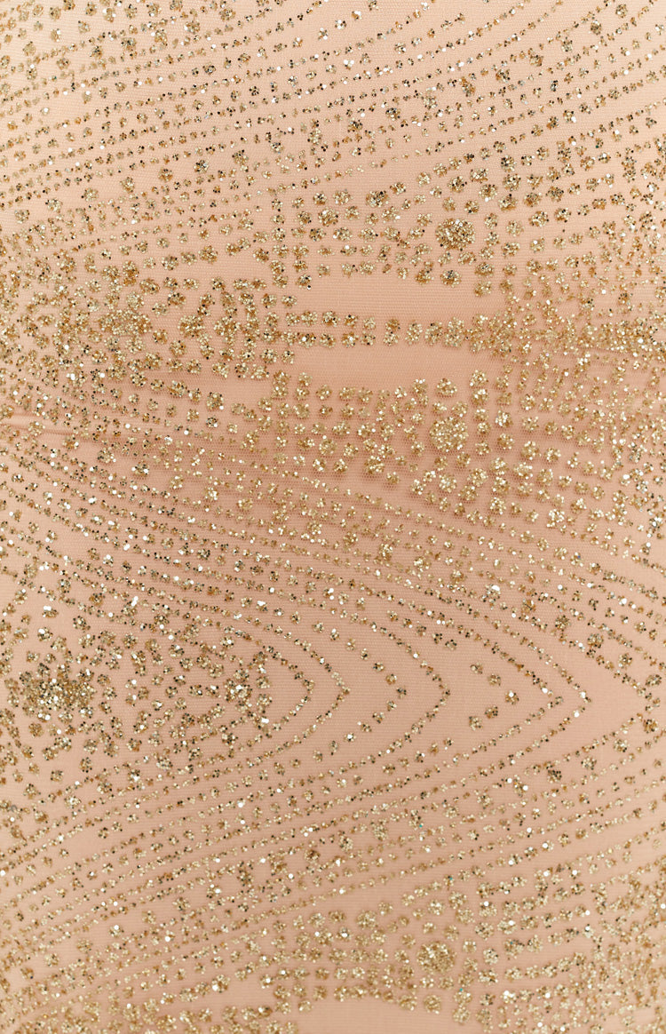 Manhattan Slip Formal Dress Gold