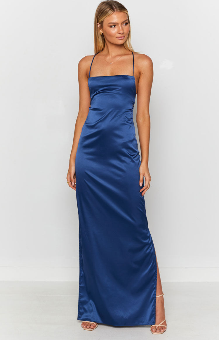 Manhattan Slip Formal Dress Navy